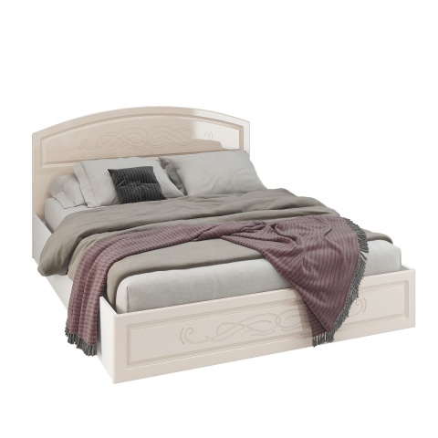 Кровать Венесуэла МДФ/Жемчуг Глянец 1400/1600 х 2000 мм