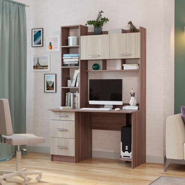 Компьютерный Стол Стайл №5 (Ш-1250 x Г-600 x В-1968 мм)/Разные Цвета