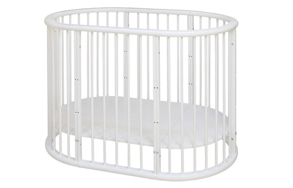 Детская Кровать-Трансформер Массив+МДФ Белая Малыш/Разные Цвета Ш-1270 х В-875 мм